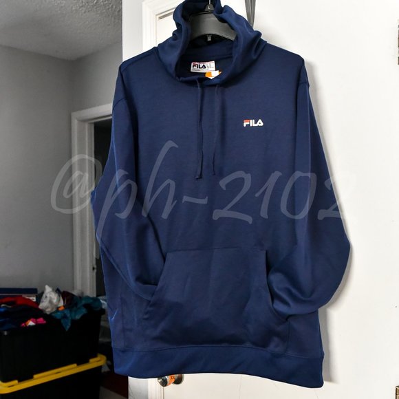 FILA Men’s‎ Performance Hoodie  in Blue - Picture 4 of 5